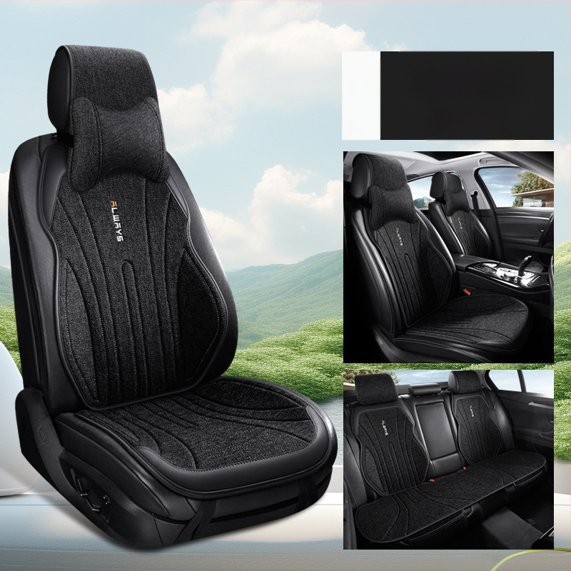 Автомобилна ленена дишаща седалкова възглавница за зима, модерен силует за шофьорската седалка, полупокрита и удобна; Материал: влакна; Пълнеж: без пълнеж; Поддържа смесени партиди; MOQ: 1