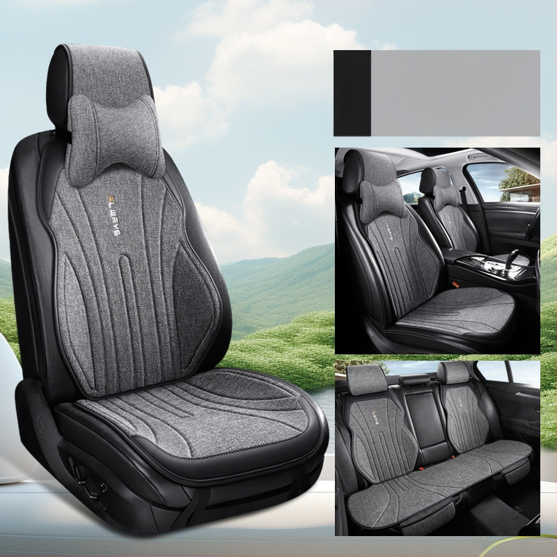 Автомобилна ленена дишаща седалкова възглавница за зима, модерен силует за шофьорската седалка, полупокрита и удобна; Материал: влакна; Пълнеж: без пълнеж; Поддържа смесени партиди; MOQ: 1