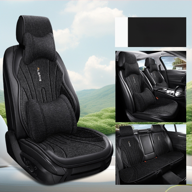 Автомобилна ленена дишаща седалкова възглавница за зима, модерен силует за шофьорската седалка, полупокрита и удобна; Материал: влакна; Пълнеж: без пълнеж; Поддържа смесени партиди; MOQ: 1