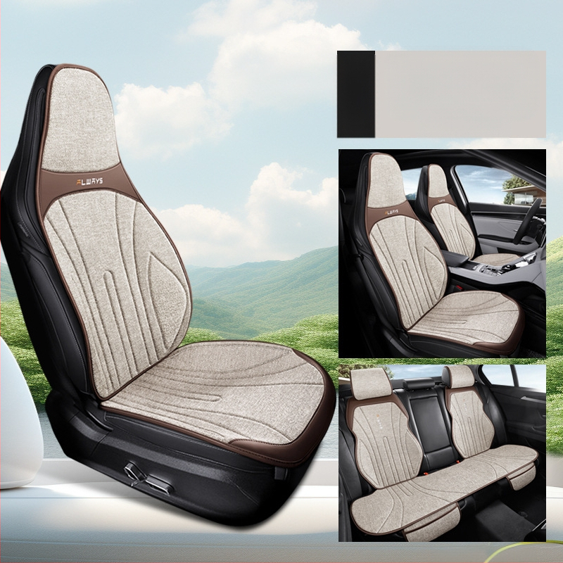 Автомобилна ленена дишаща седалкова възглавница за зима, модерен силует за шофьорската седалка, полупокрита и удобна; Материал: влакна; Пълнеж: без пълнеж; Поддържа смесени партиди; MOQ: 1