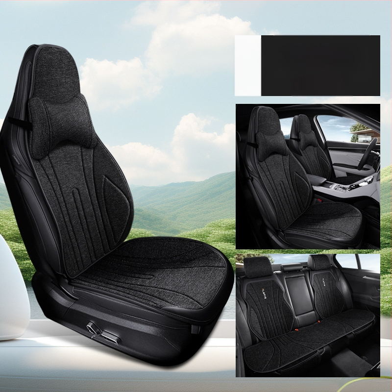 Автомобилна ленена дишаща седалкова възглавница за зима, модерен силует за шофьорската седалка, полупокрита и удобна; Материал: влакна; Пълнеж: без пълнеж; Поддържа смесени партиди; MOQ: 1