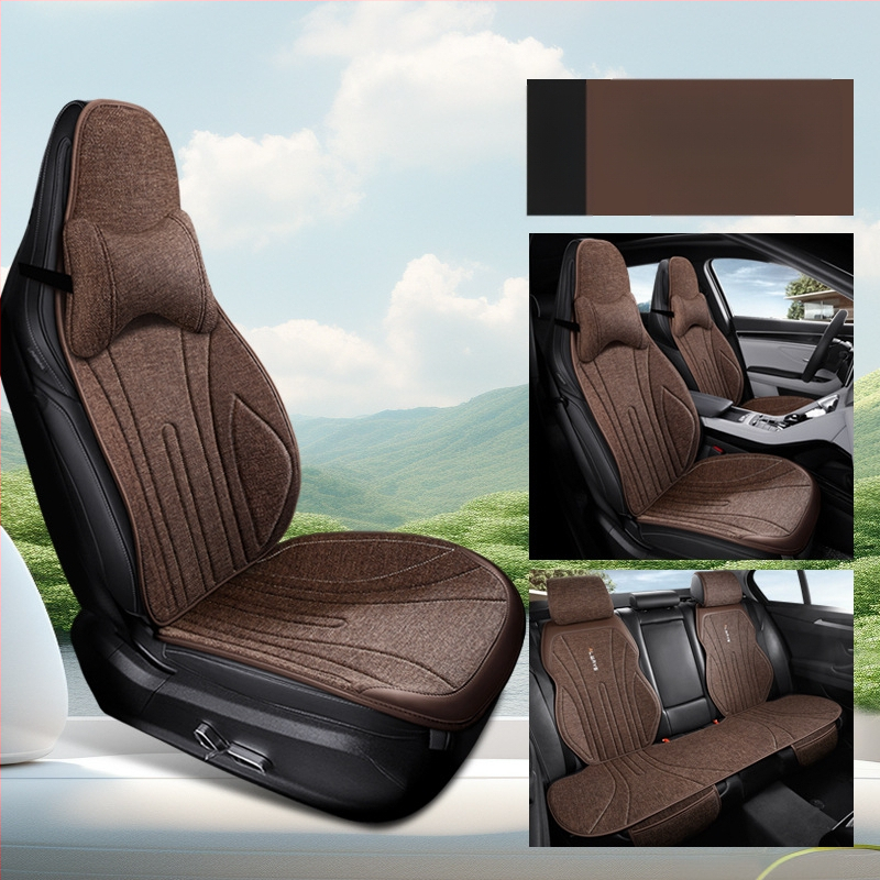 Автомобилна ленена дишаща седалкова възглавница за зима, модерен силует за шофьорската седалка, полупокрита и удобна; Материал: влакна; Пълнеж: без пълнеж; Поддържа смесени партиди; MOQ: 1