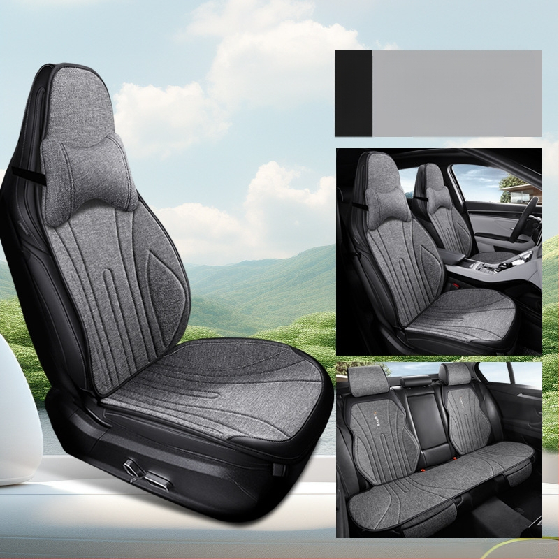 Автомобилна ленена дишаща седалкова възглавница за зима, модерен силует за шофьорската седалка, полупокрита и удобна; Материал: влакна; Пълнеж: без пълнеж; Поддържа смесени партиди; MOQ: 1