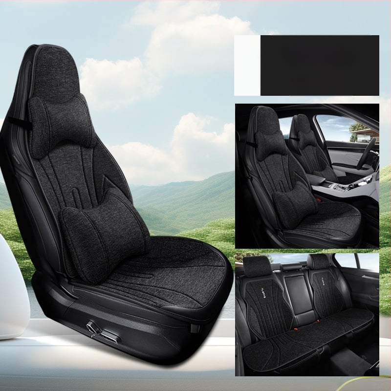 Автомобилна ленена дишаща седалкова възглавница за зима, модерен силует за шофьорската седалка, полупокрита и удобна; Материал: влакна; Пълнеж: без пълнеж; Поддържа смесени партиди; MOQ: 1