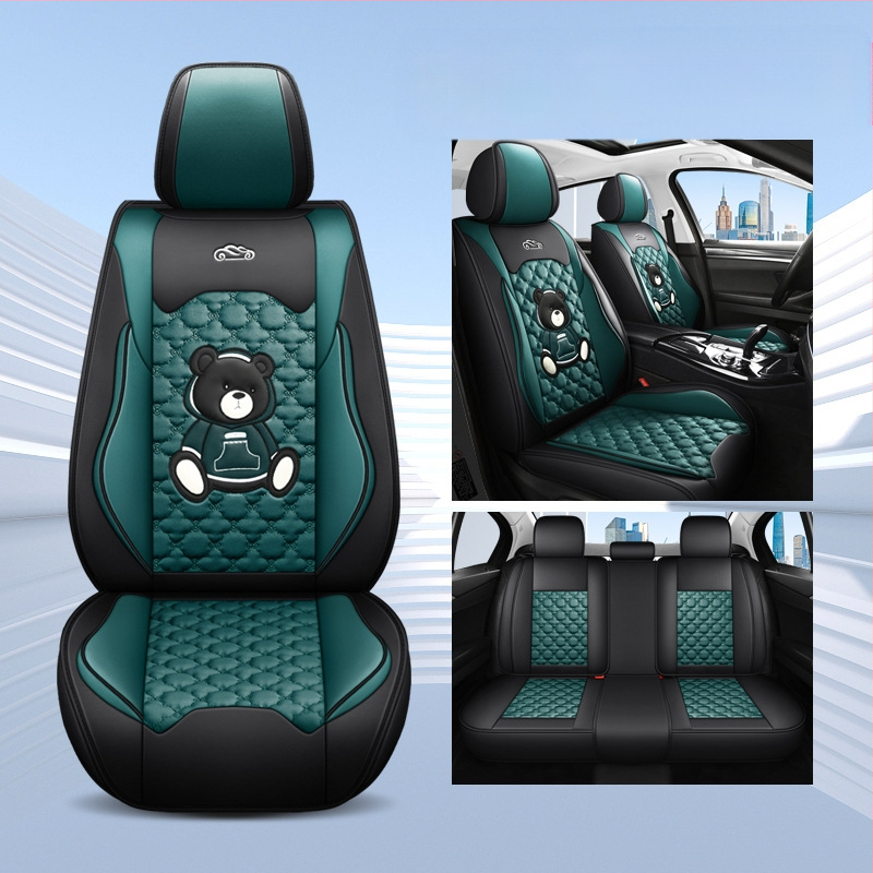 Teljes körű autóülésvédő, rajzfilm-szerű stílus, PU bőr, töltet szintetikus rostokból, Xin Meng De, négy évszakos használatra