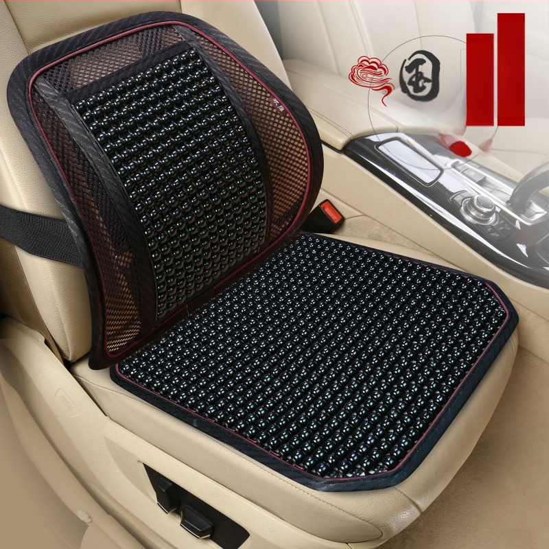 Μαξιλάρι καθίσματος αυτοκινήτου με ξύλινες χάντρες και αναπνεύσιμο γέμισμα από δίχτυ, θερινή χρήση, καθολική εφαρμογή, προσαρμοζόμενη επεξεργασία