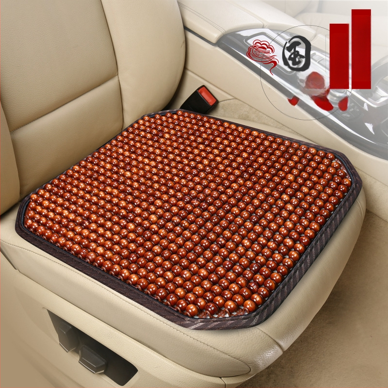 Μαξιλάρι καθίσματος αυτοκινήτου με ξύλινες χάντρες και αναπνεύσιμο γέμισμα από δίχτυ, θερινή χρήση, καθολική εφαρμογή, προσαρμοζόμενη επεξεργασία