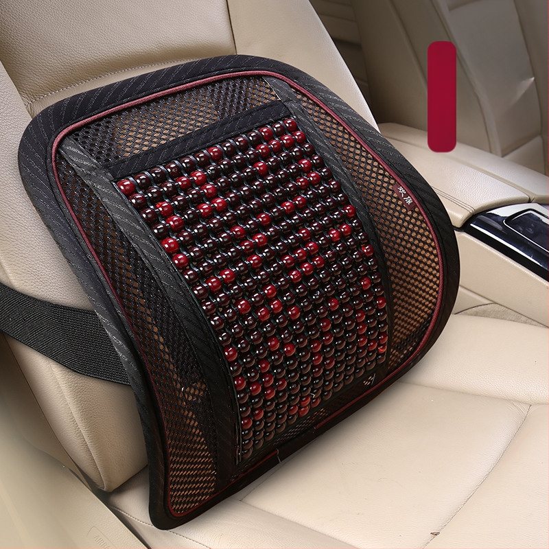 Μαξιλάρι καθίσματος αυτοκινήτου με ξύλινες χάντρες και αναπνεύσιμο γέμισμα από δίχτυ, θερινή χρήση, καθολική εφαρμογή, προσαρμοζόμενη επεξεργασία