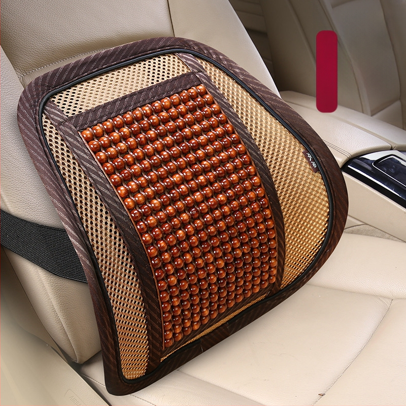 Μαξιλάρι καθίσματος αυτοκινήτου με ξύλινες χάντρες και αναπνεύσιμο γέμισμα από δίχτυ, θερινή χρήση, καθολική εφαρμογή, προσαρμοζόμενη επεξεργασία