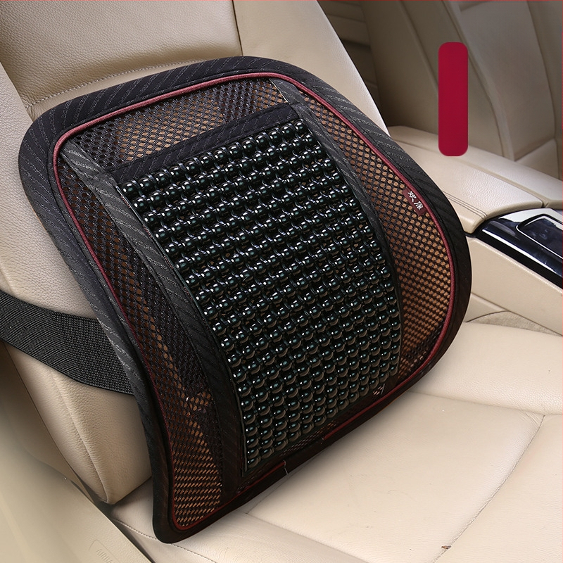 Μαξιλάρι καθίσματος αυτοκινήτου με ξύλινες χάντρες και αναπνεύσιμο γέμισμα από δίχτυ, θερινή χρήση, καθολική εφαρμογή, προσαρμοζόμενη επεξεργασία