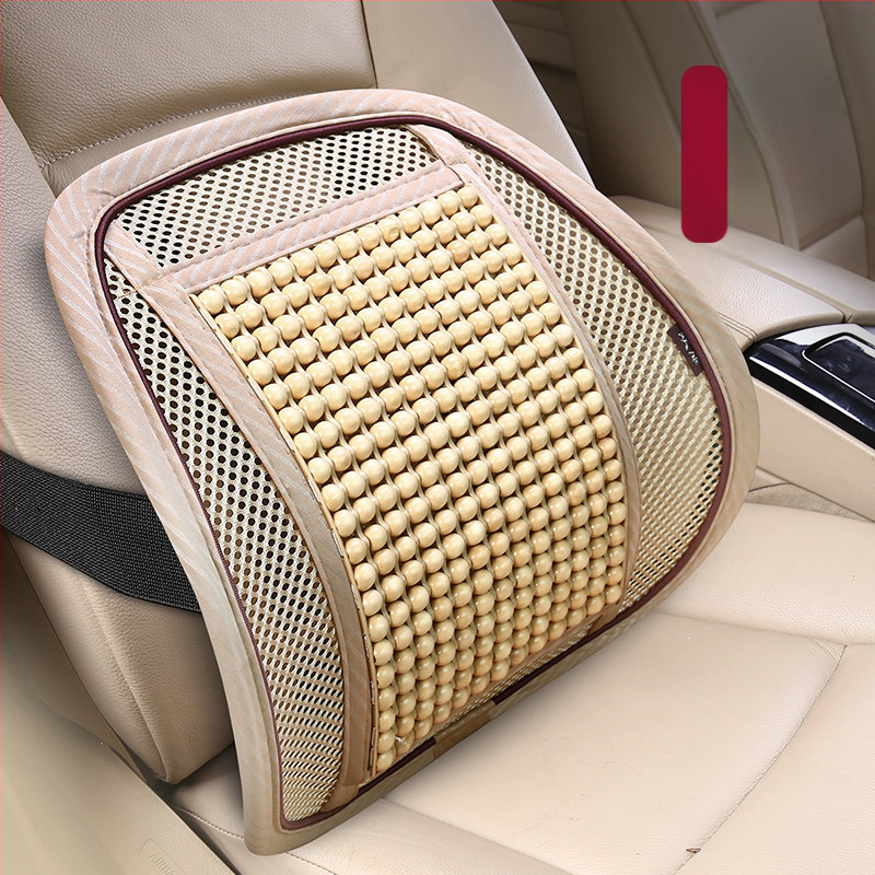 Μαξιλάρι καθίσματος αυτοκινήτου με ξύλινες χάντρες και αναπνεύσιμο γέμισμα από δίχτυ, θερινή χρήση, καθολική εφαρμογή, προσαρμοζόμενη επεξεργασία