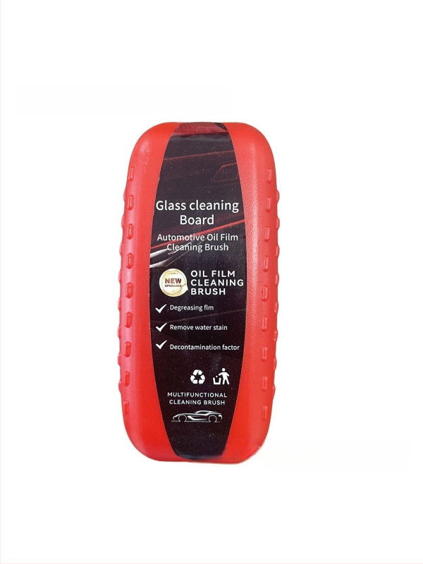 Îndepărtător de peliculă uleioasă pentru geamul automobilului cu perie de curățare – acțiune puternică de decontaminare, cu surfactanți; marcă Purple wind chime; durata de viață 3 ani