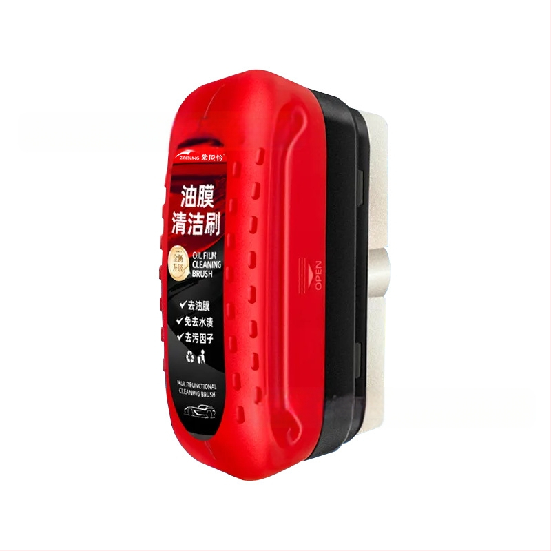 Îndepărtător de peliculă uleioasă pentru geamul automobilului cu perie de curățare – acțiune puternică de decontaminare, cu surfactanți; marcă Purple wind chime; durata de viață 3 ani