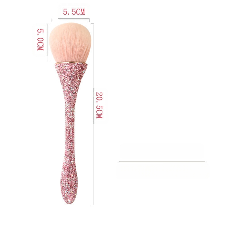 Pudros šepetėlis su sintetinių plaukelių, plastikinė rankenėlė, vieno vieneto pakuotė