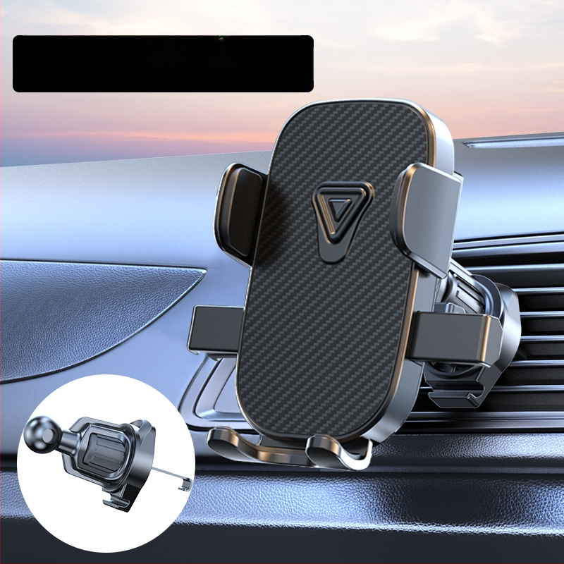 Autótelefon-tartó a műszerfalra és a szellőzőbe – vízszintes és függőleges kijelző, kattintásos rögzítés, univerzális autókhoz