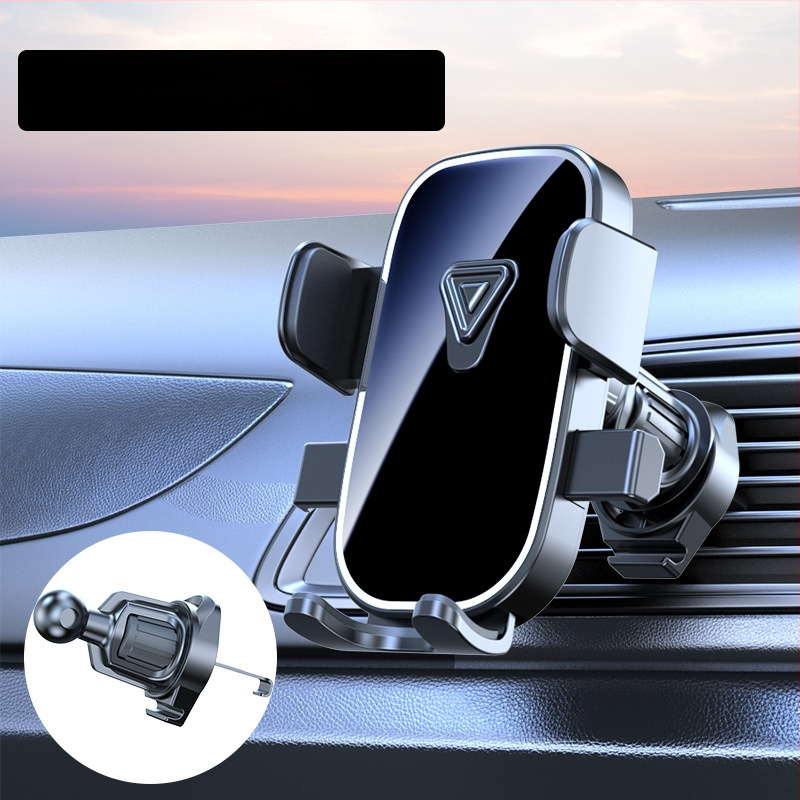 Autótelefon-tartó a műszerfalra és a szellőzőbe – vízszintes és függőleges kijelző, kattintásos rögzítés, univerzális autókhoz