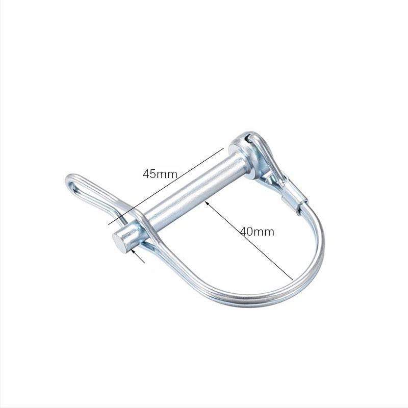 Priekabų/RV tvirtinimo komplektas: apvalūs ir kvadratiniai kaiščiai, saugos kaiščiai, užrakinimo kaiščiai, priekabų sagtelės; prekės ženklas CVP/YUJIA; apdorojimo ir pritaikymo galimybė; privatūs ženklai prieinami