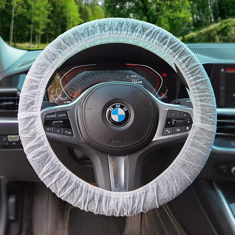 Κάλυμμα τιμονιού αυτοκινήτου μίας χρήσης, αδιάβροχο, προστασία από βρωμιά, από πλαστικό, συμβατό με πολλά μοντέλα, εύκολη εγκατάσταση