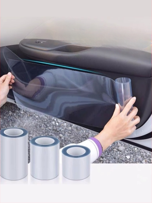 TPU apsauginė plėvelė automobilių dažams, durų slenksčiams su rinoceroso odos tekstūra – nematomas paviršius, atsparus prilipimui