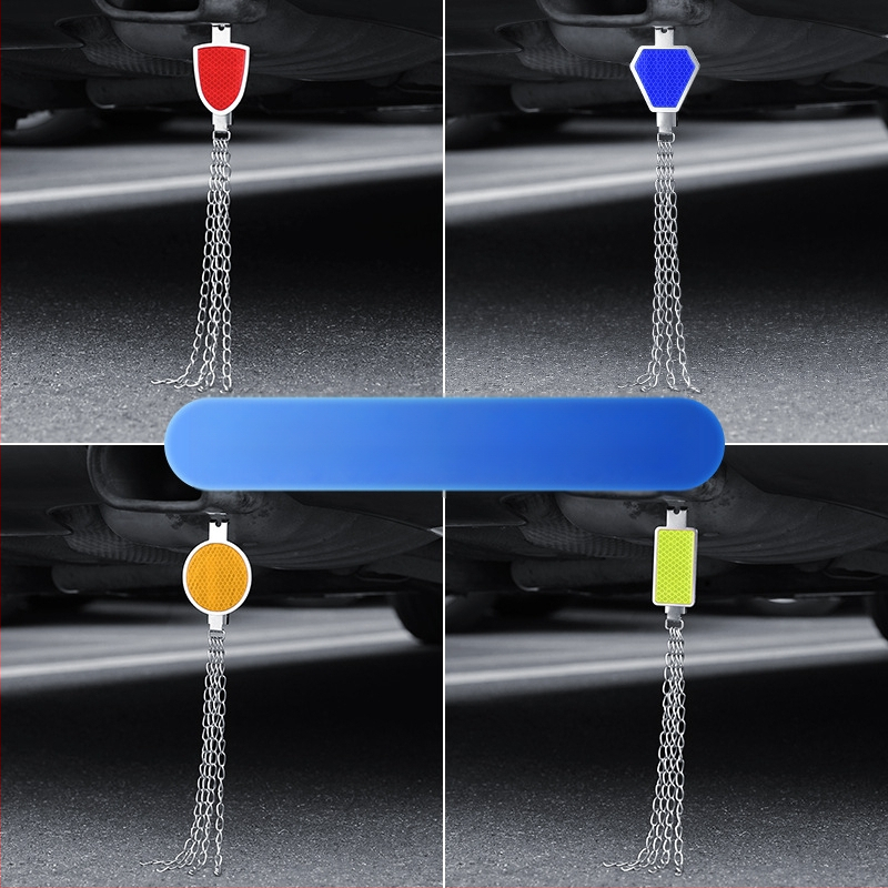 Automobilio statinio eliminatorius – reguliuojamas keturių grandinių metalinis atspindintis elektrostatinis diržas, pakabinamas tipas, antistatinis (Prekės ženklas: Turning Point)