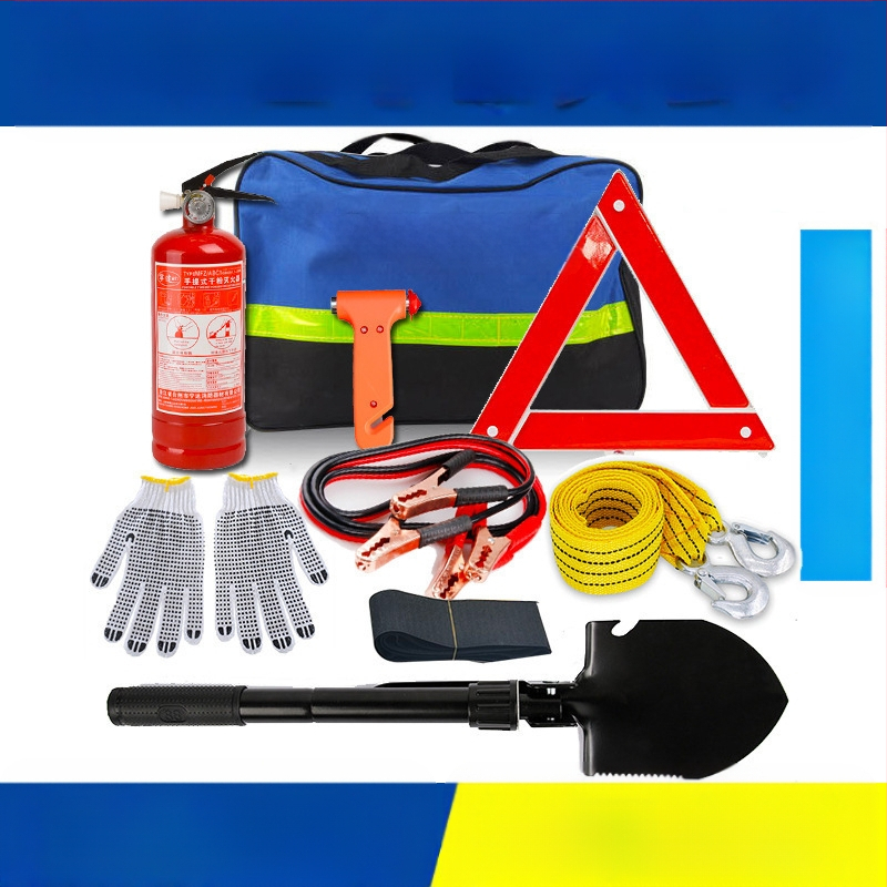 Σετ Έκτακτης Ανάγκης Αυτοκινήτου με Πυροσβεστήρα, Κιτ Πρώτων Βοηθειών και Διασωστικά Εργαλεία – Προσαρμοζόμενο Πακέτο Έκτακτης Ανάγκης