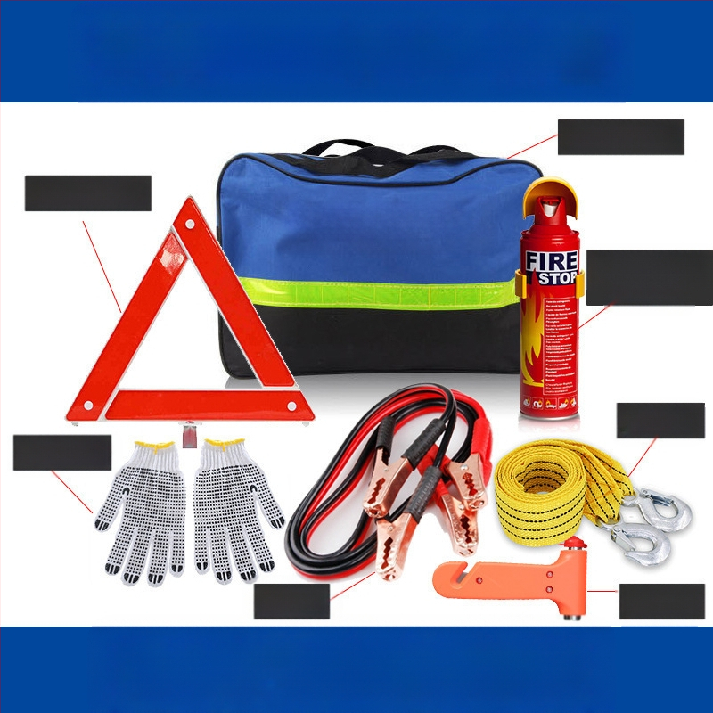 Σετ Έκτακτης Ανάγκης Αυτοκινήτου με Πυροσβεστήρα, Κιτ Πρώτων Βοηθειών και Διασωστικά Εργαλεία – Προσαρμοζόμενο Πακέτο Έκτακτης Ανάγκης