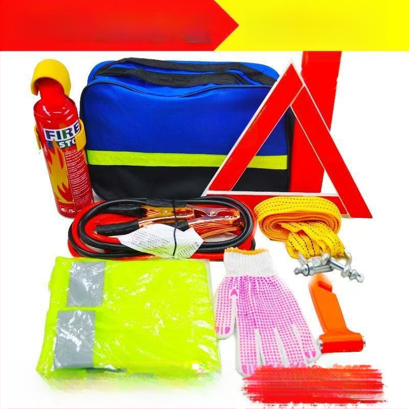 Σετ Έκτακτης Ανάγκης Αυτοκινήτου με Πυροσβεστήρα, Κιτ Πρώτων Βοηθειών και Διασωστικά Εργαλεία – Προσαρμοζόμενο Πακέτο Έκτακτης Ανάγκης