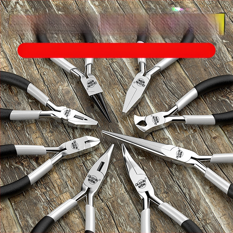 Μίνι πολύλειτουργικές πένσες με αιχμηρή μύτη, διαγώνιος κόφτης για απομάκρυνση μόνωσης αγωγών, χάλυβας υψηλής σκληρότητας, χειροκίνητος σφιγκτήρας