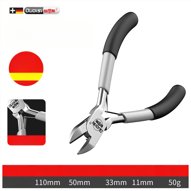 Μίνι πολύλειτουργικές πένσες με αιχμηρή μύτη, διαγώνιος κόφτης για απομάκρυνση μόνωσης αγωγών, χάλυβας υψηλής σκληρότητας, χειροκίνητος σφιγκτήρας
