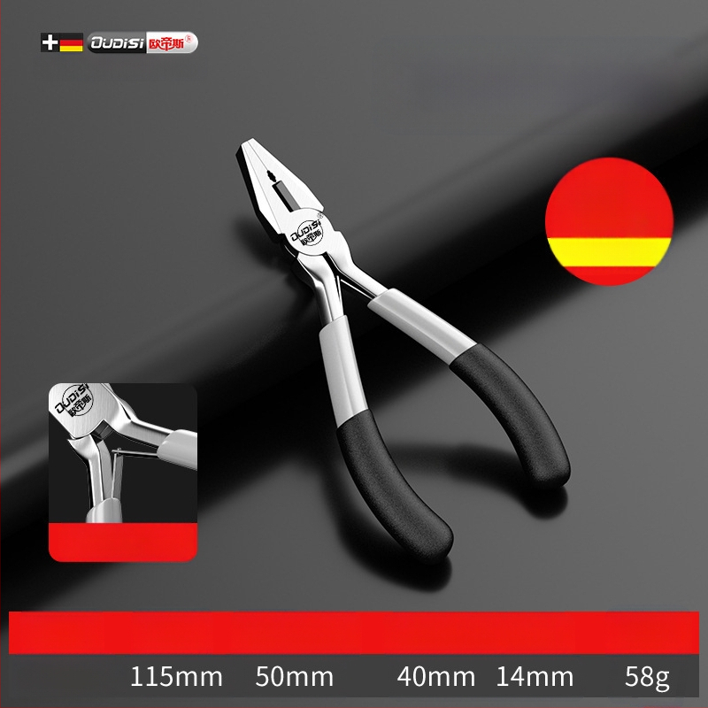 Μίνι πολύλειτουργικές πένσες με αιχμηρή μύτη, διαγώνιος κόφτης για απομάκρυνση μόνωσης αγωγών, χάλυβας υψηλής σκληρότητας, χειροκίνητος σφιγκτήρας