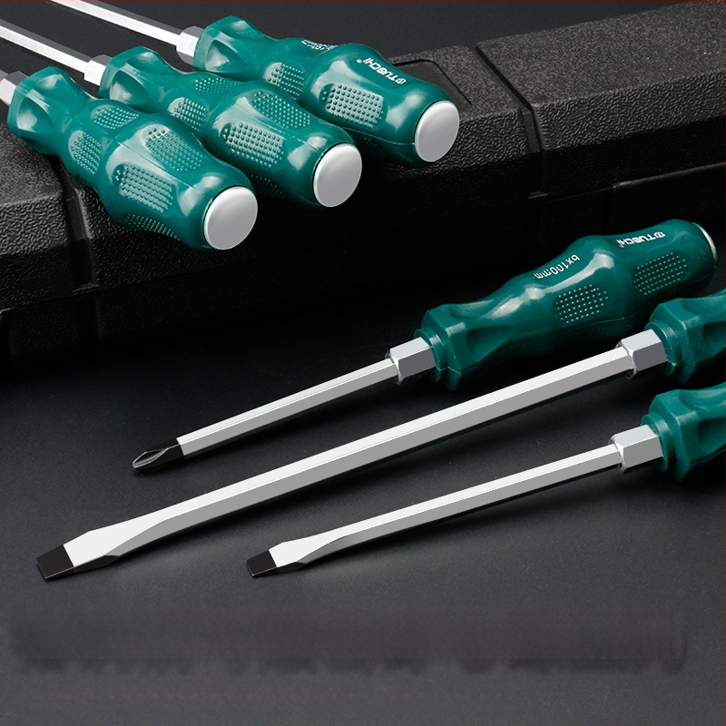 TOTCHI mágneses csavarhúzó, króm-vanádium acélból, nem szigetelt, kereszth fejű, Torx Plum Blossom típusú