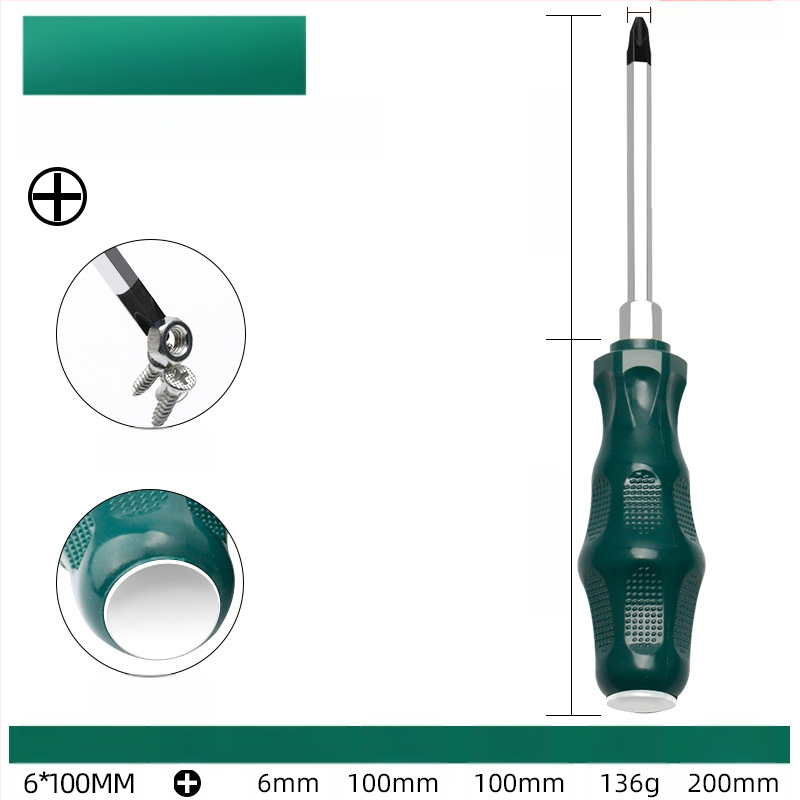 TOTCHI mágneses csavarhúzó, króm-vanádium acélból, nem szigetelt, kereszth fejű, Torx Plum Blossom típusú