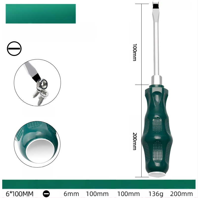 TOTCHI mágneses csavarhúzó, króm-vanádium acélból, nem szigetelt, kereszth fejű, Torx Plum Blossom típusú