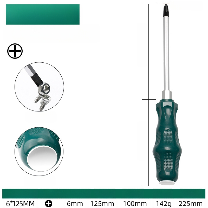 TOTCHI mágneses csavarhúzó, króm-vanádium acélból, nem szigetelt, kereszth fejű, Torx Plum Blossom típusú
