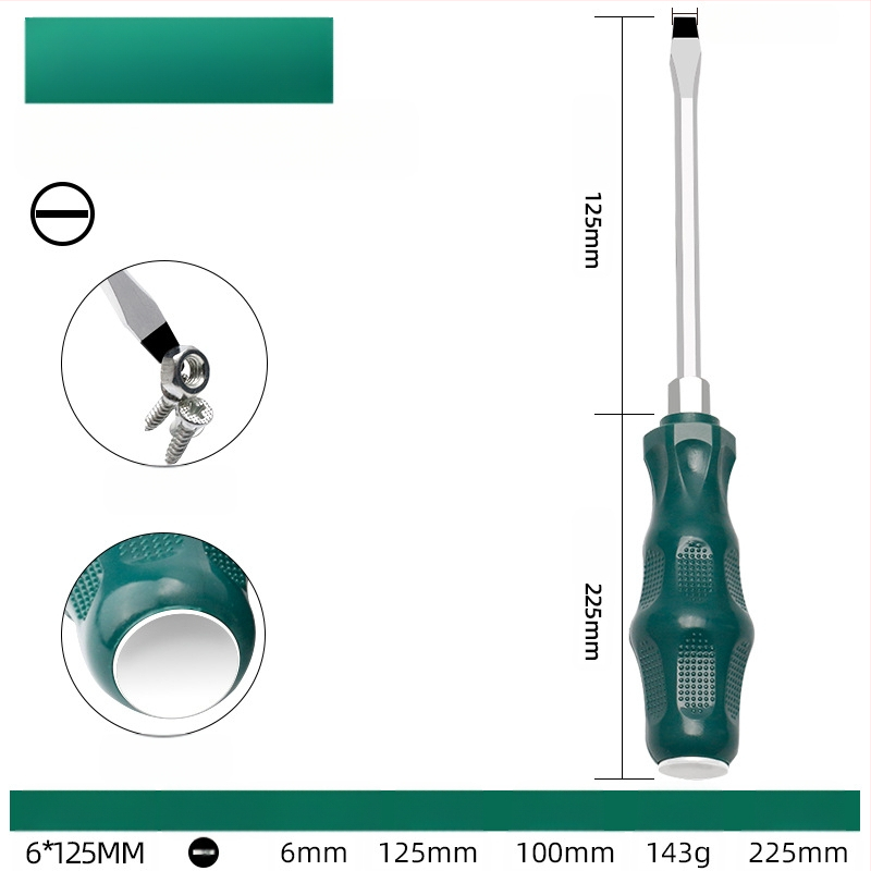 TOTCHI mágneses csavarhúzó, króm-vanádium acélból, nem szigetelt, kereszth fejű, Torx Plum Blossom típusú