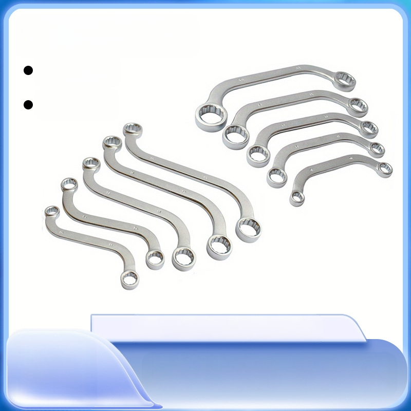 5-частен комплект S-образни двуглави шестограмни ключове с извита дръжка