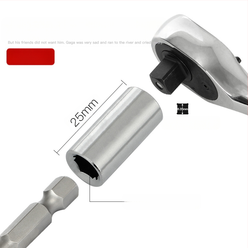 Electric ratchet wrench with square-to-hex socket adapter — Weiligu, chromium-vanadium steel