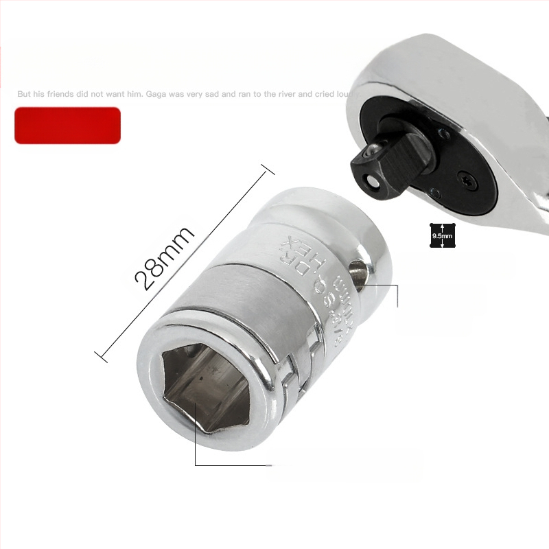 Electric ratchet wrench with square-to-hex socket adapter — Weiligu, chromium-vanadium steel