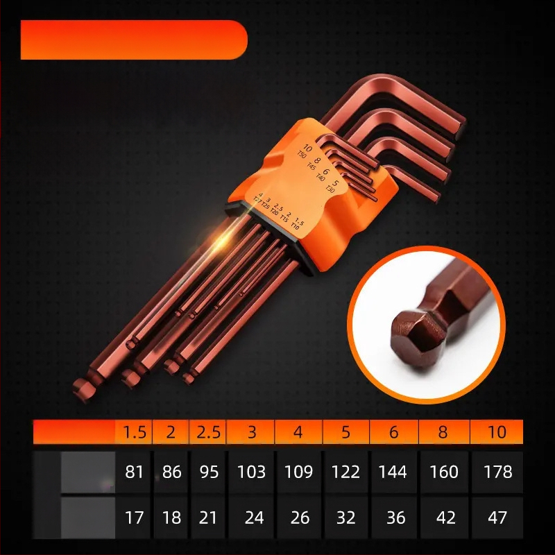 Set chei hexagonale interne din oțel de înaltă carbon – duritate ridicată, Cool Work