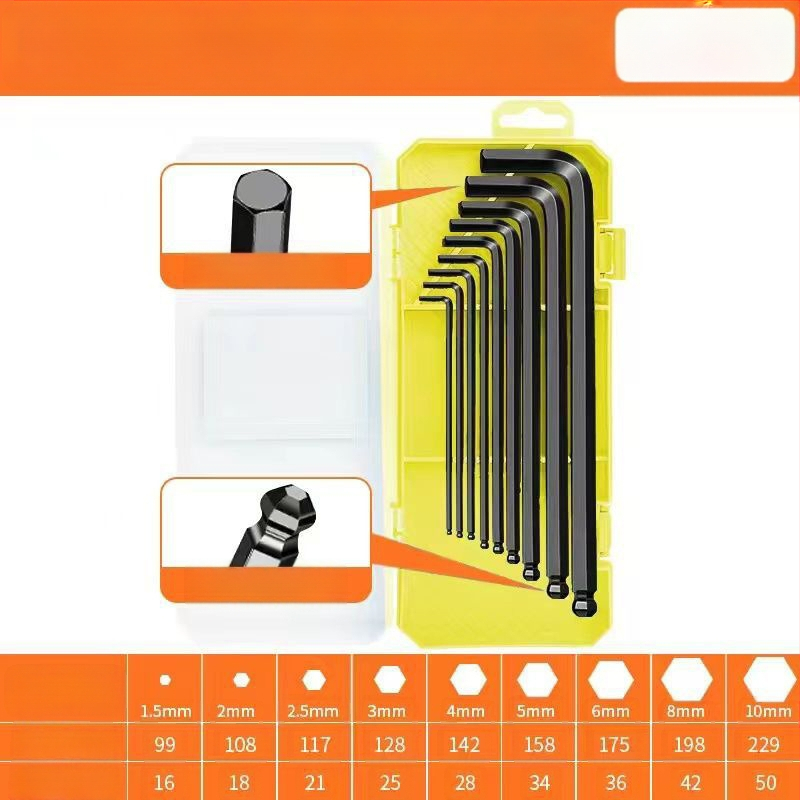 Set chei hexagonale interne din oțel de înaltă carbon – duritate ridicată, Cool Work