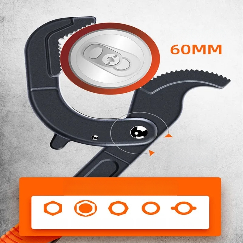 Podesivi ključ s višenamjenskim universalnim dizajnom, veliki otvor, brzo podešavanje