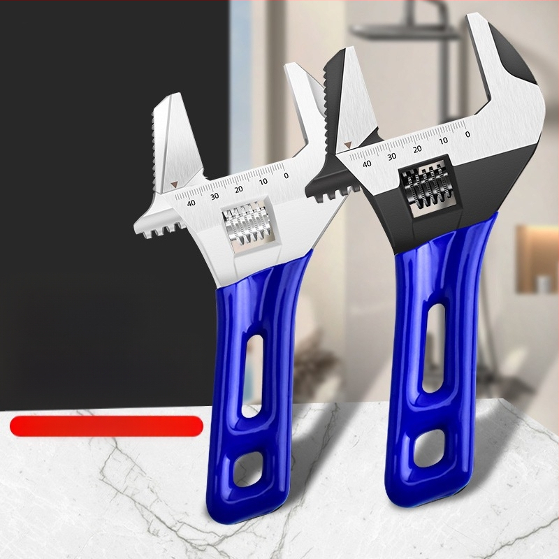 Ρυθμιζόμενο κλειδί ανοικτής κεφαλής με κοντή λαβή, για μπάνιο, χρωμιοβάνιο ατσάλι