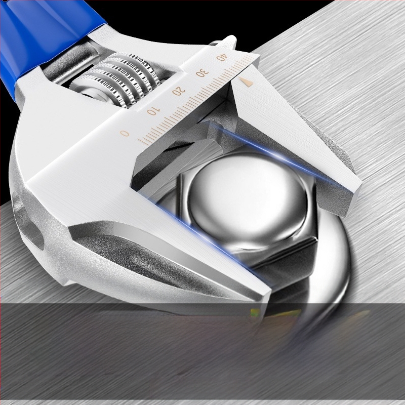 Ρυθμιζόμενο κλειδί ανοικτής κεφαλής με κοντή λαβή, για μπάνιο, χρωμιοβάνιο ατσάλι