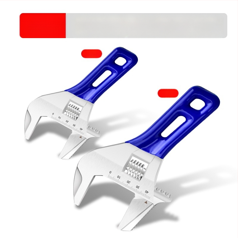 Ρυθμιζόμενο κλειδί ανοικτής κεφαλής με κοντή λαβή, για μπάνιο, χρωμιοβάνιο ατσάλι