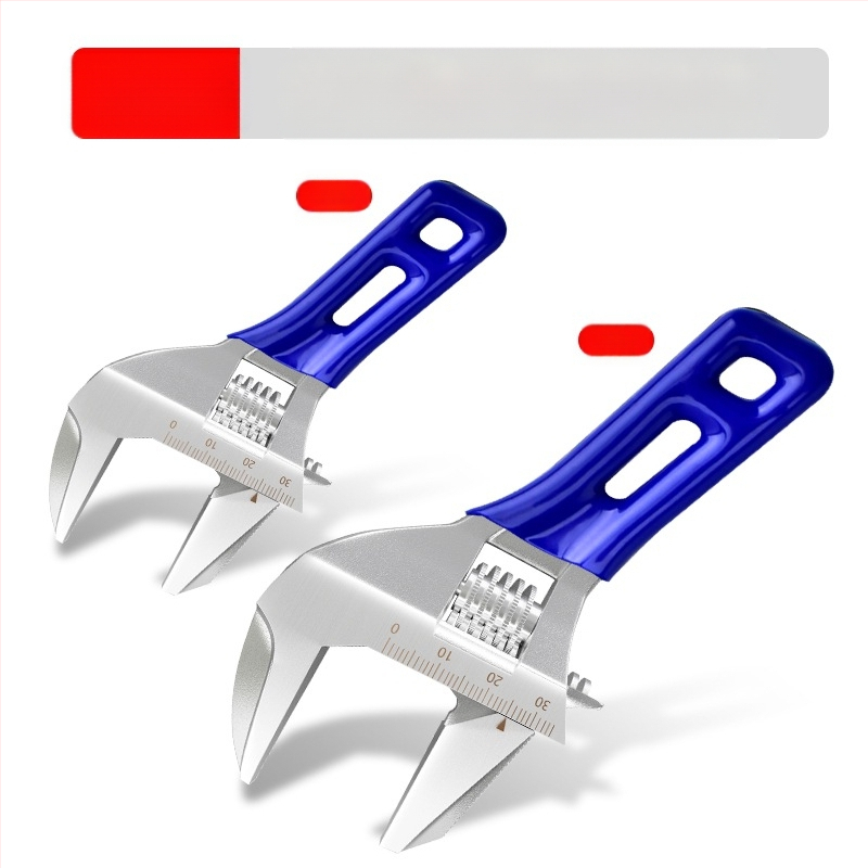 Ρυθμιζόμενο κλειδί ανοικτής κεφαλής με κοντή λαβή, για μπάνιο, χρωμιοβάνιο ατσάλι