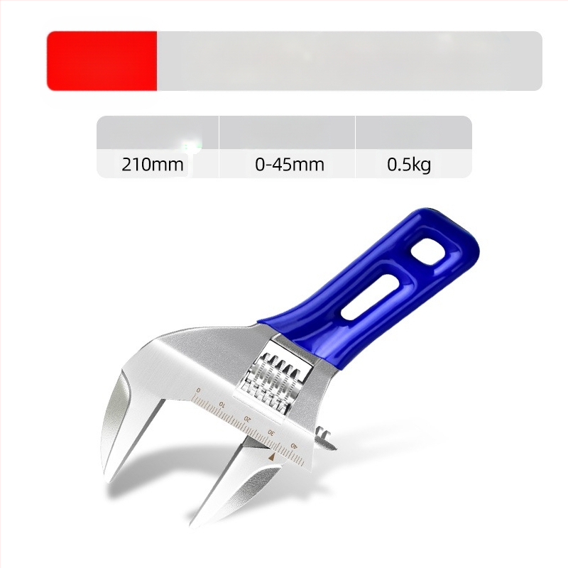 Ρυθμιζόμενο κλειδί ανοικτής κεφαλής με κοντή λαβή, για μπάνιο, χρωμιοβάνιο ατσάλι