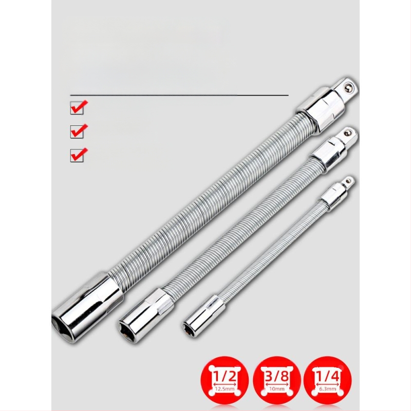 Elektrinis veržliasparnis su minkšta jungiamąja strėle, universaliu ilginimo strypu ir lanksčiu veleno adapteriu