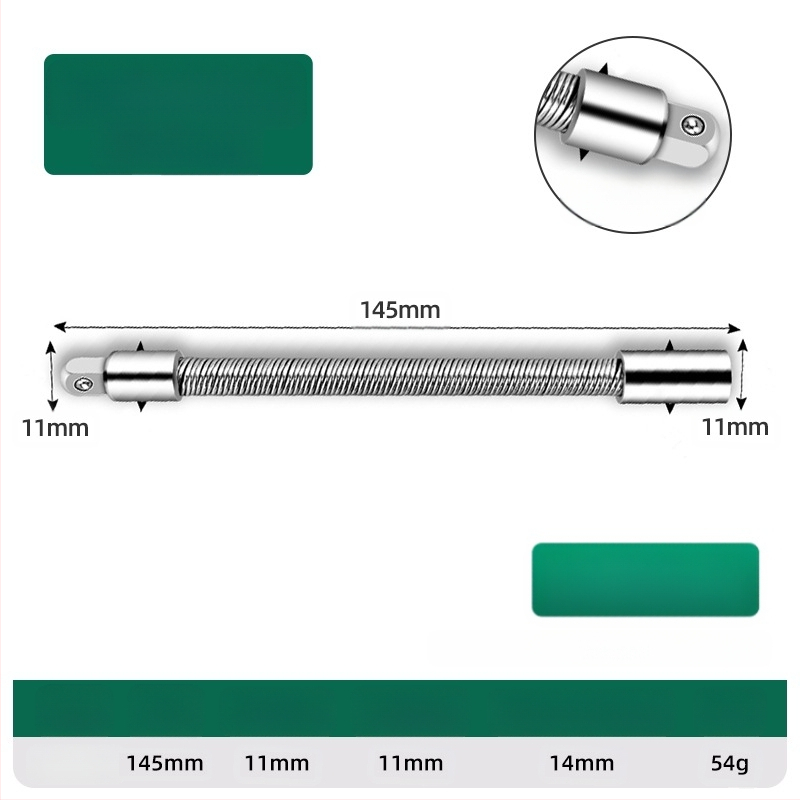 Elektrinis veržliasparnis su minkšta jungiamąja strėle, universaliu ilginimo strypu ir lanksčiu veleno adapteriu