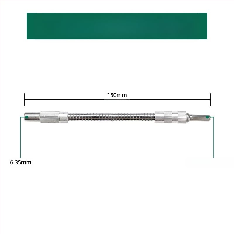 Elektrinis veržliasparnis su minkšta jungiamąja strėle, universaliu ilginimo strypu ir lanksčiu veleno adapteriu