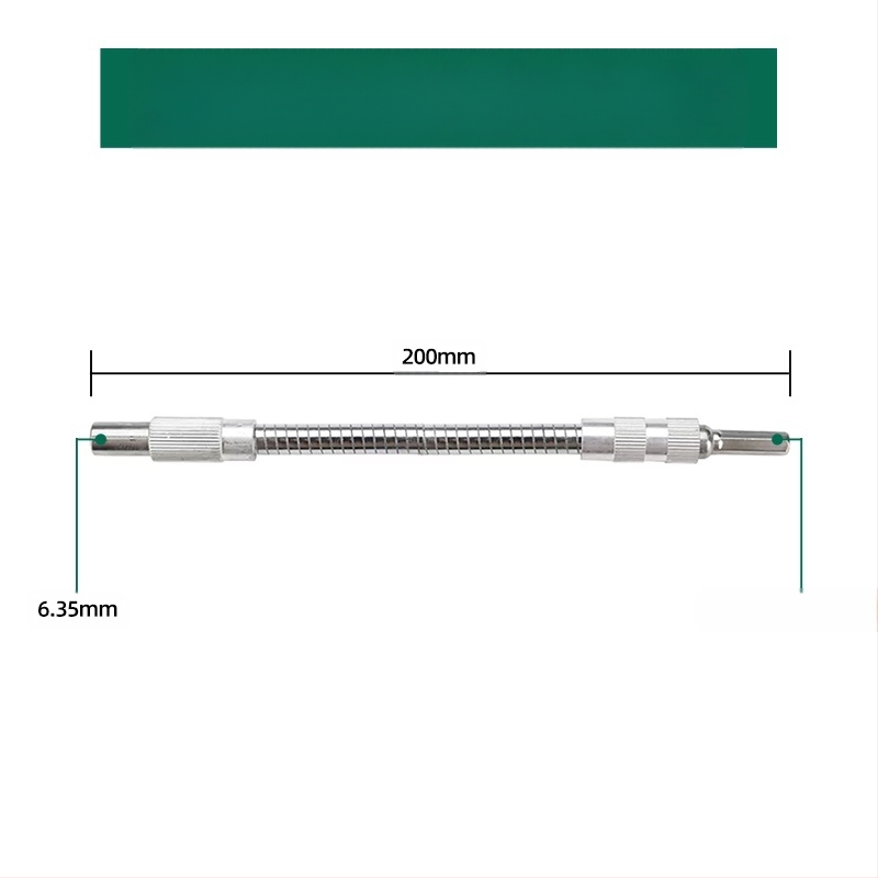 Elektrinis veržliasparnis su minkšta jungiamąja strėle, universaliu ilginimo strypu ir lanksčiu veleno adapteriu